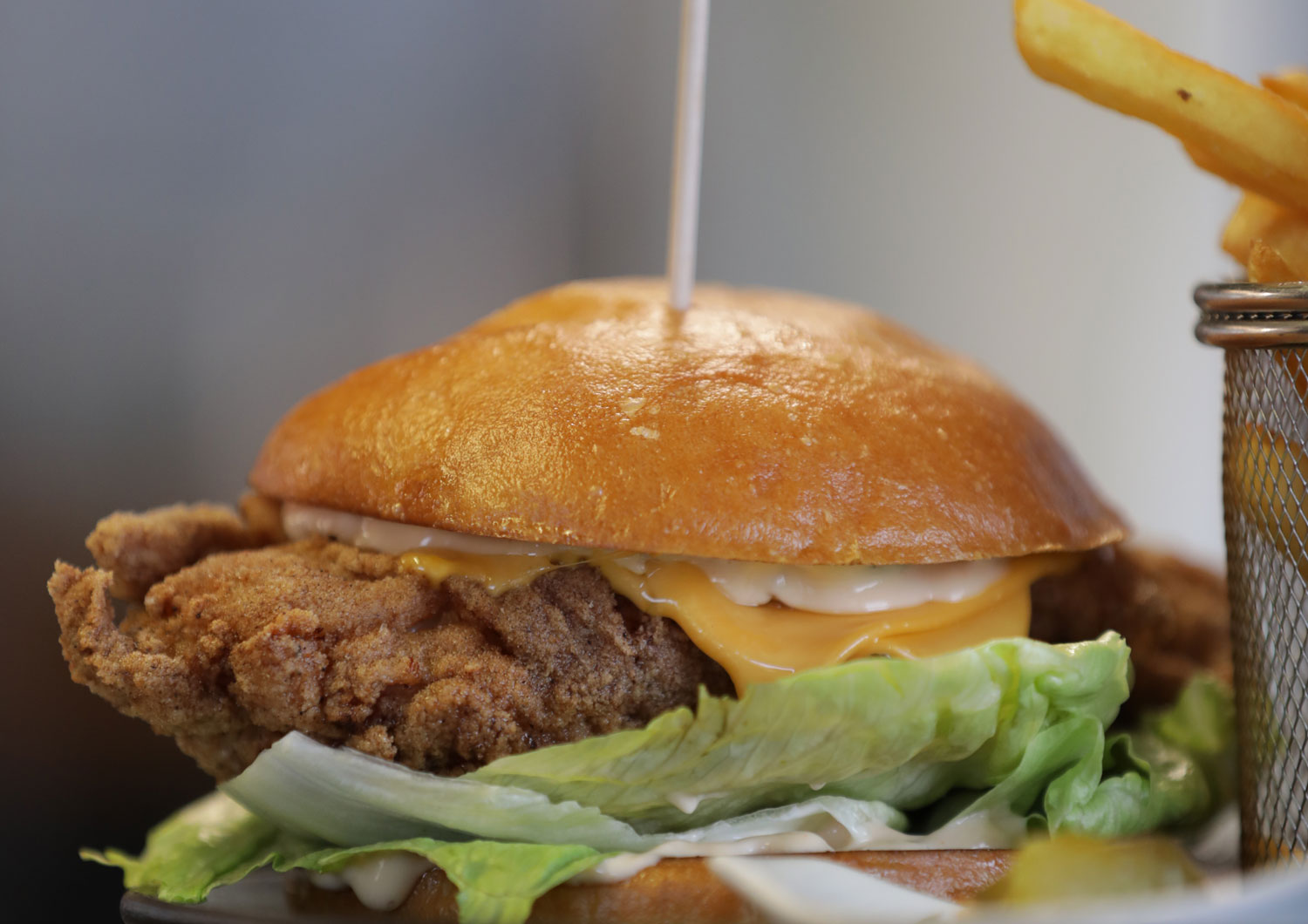Rocky's crispy chicken burger